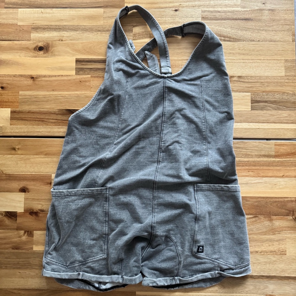 RAGS Adult Overall Shortie- Washed Black Denim